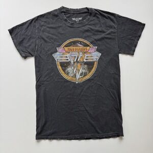 VAN HALEN World Tour Concert Tee Shirt Small Gray 2018 Distressed‎ Rock Band